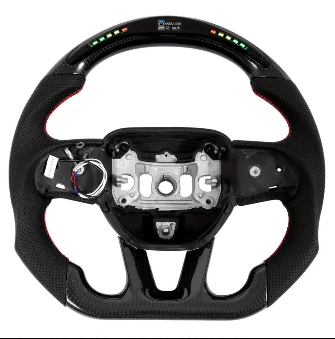 Dodge Charger/Challenger/Durango/Jeep LED Carbon Fiber Steering Wheel