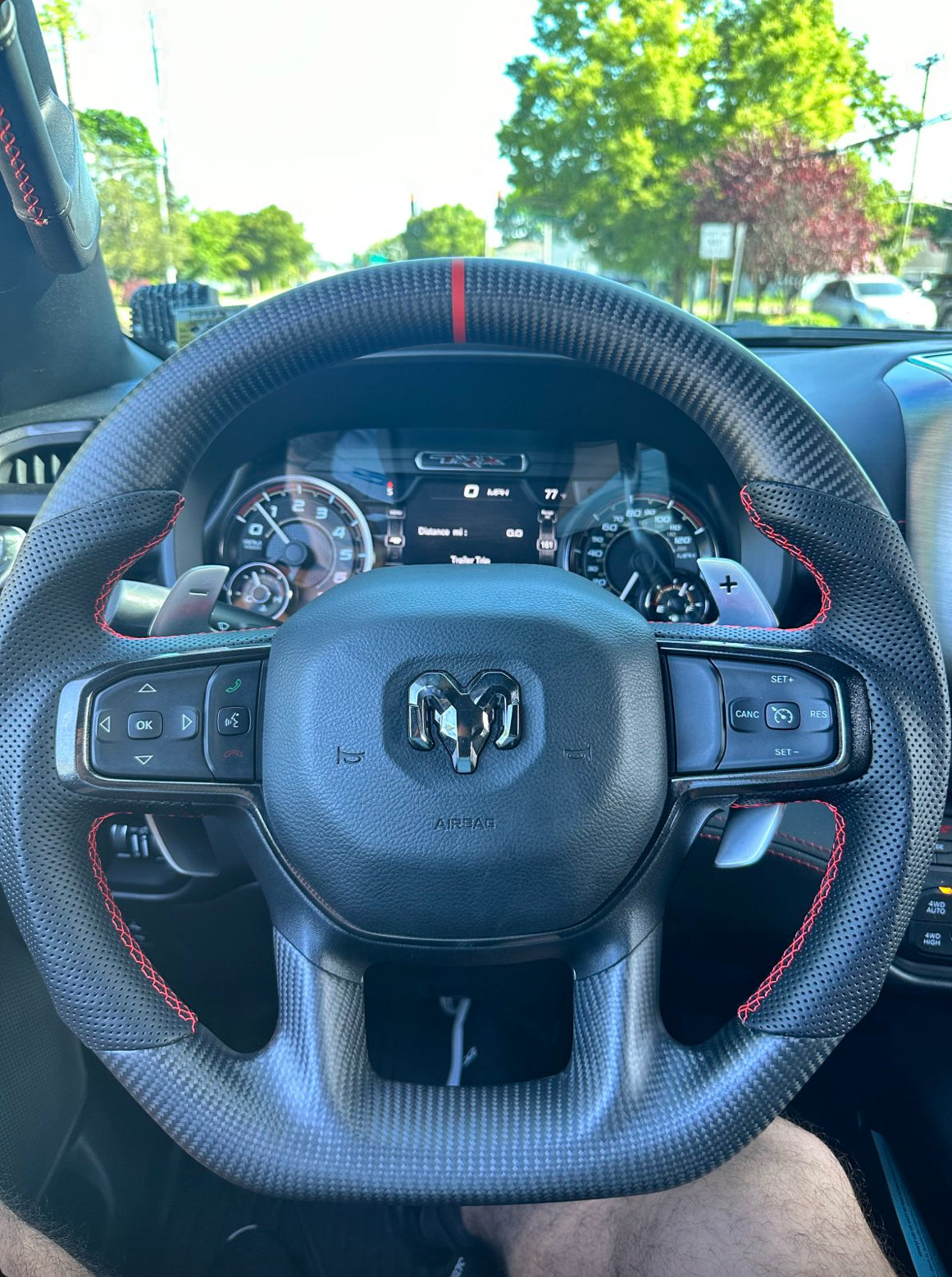 Dodge Ram 1500 Carbon Fiber Steering Wheel (2019-2025)