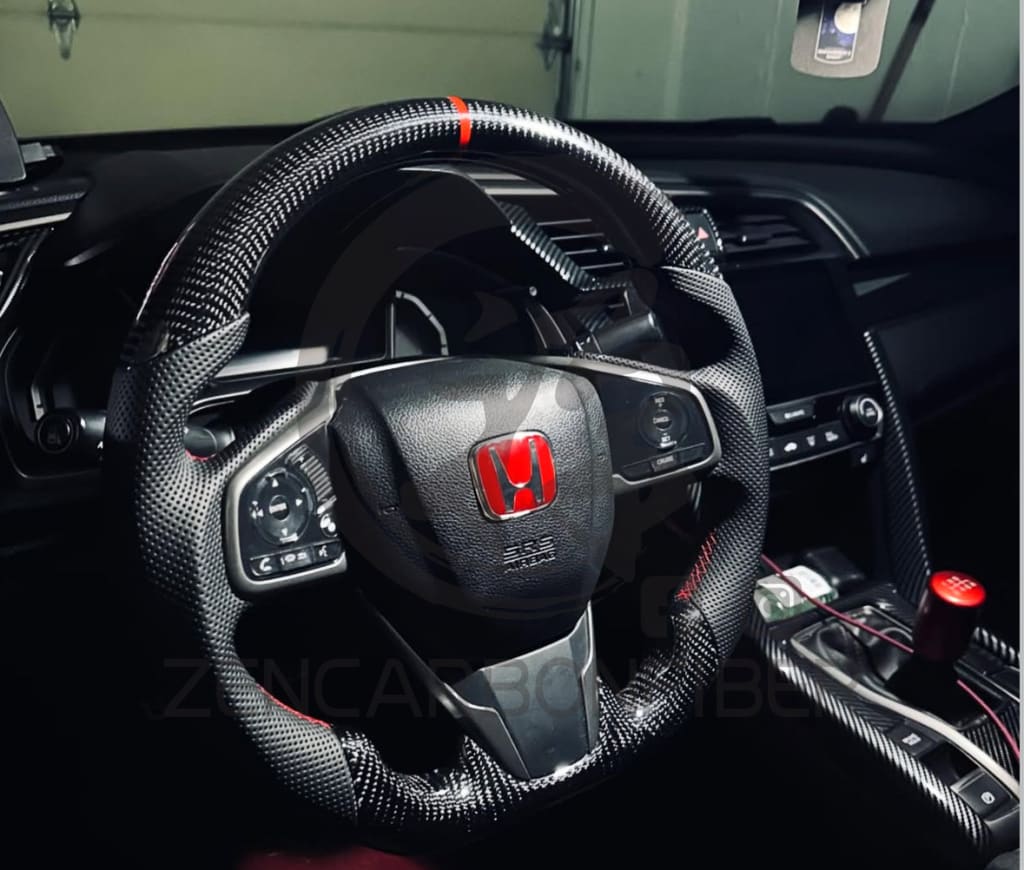 Honda Civic 10th Gen Carbon Fiber Steering Wheel (2016-2020)