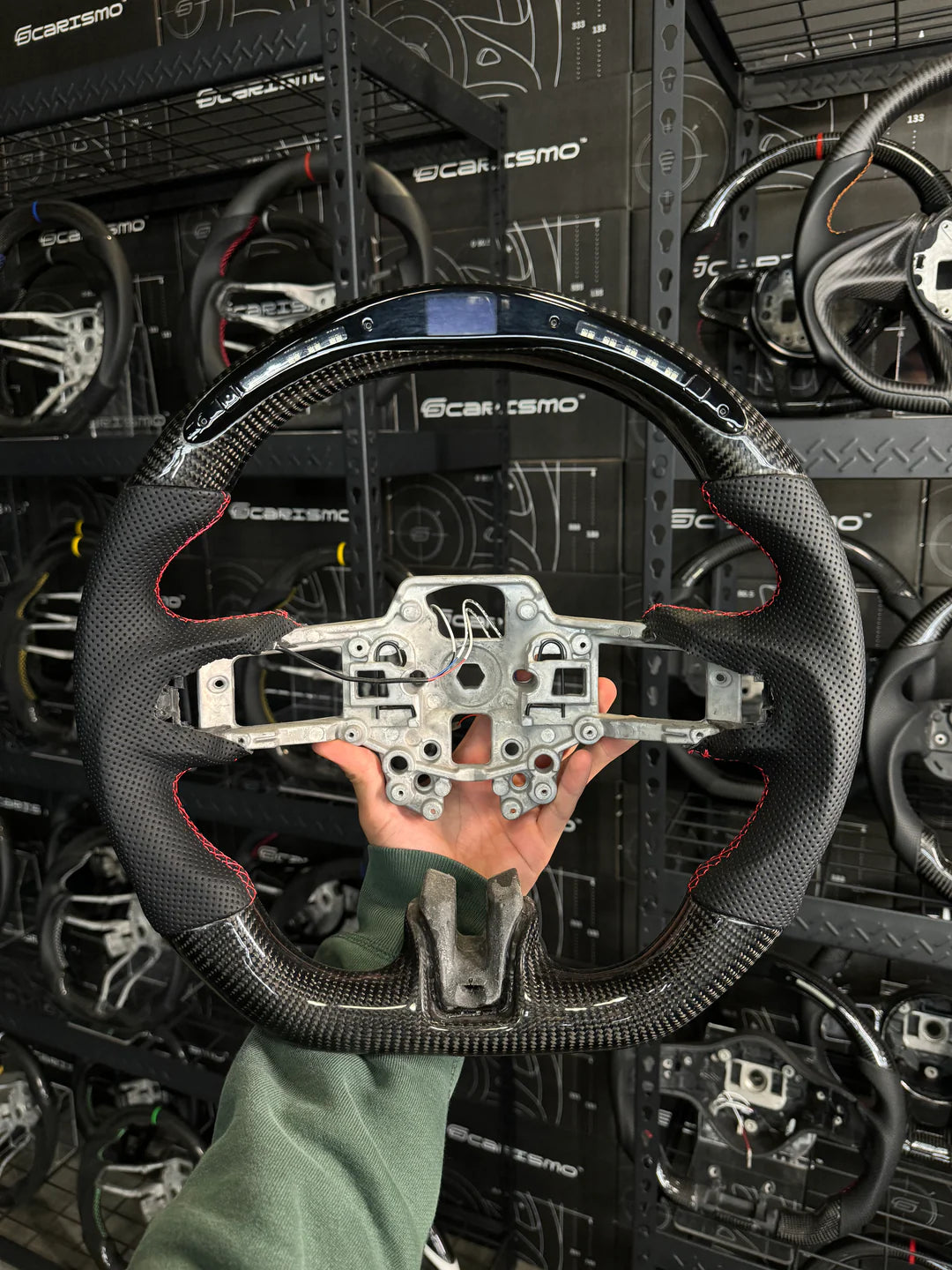 Ford Mustang LED Carbon Fiber Steering Wheel (2015‑2023)