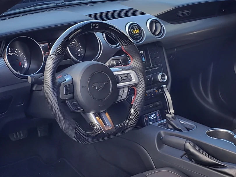 Ford Mustang LED Carbon Fiber Steering Wheel (2015‑2023)